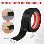 Flexible Wall Corner Protector Moulding Trim Peel and Stick Wall Corner Guards Edge Protector Self Adhesive Molding Trim Strip for Edge Ceiling (Black, 1.6 in x 40 Ft)