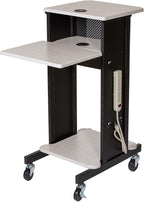 OEF Furnishings Presentation Cart and Stand, OEFPRC200, Steel Frame, Ivory Woodgrain