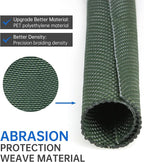 Split Braided Cable Sleeve，Flexible Wire Loom Tubing, Automotive Cord Protector Pet Proof, Cable Management for Computer TV Electric Wires Harness 16ft (Dark Green, 13mm（1/2")