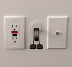 1PK White Patented: Only Cable, Wire, Cord Management, Tool-Free Self-Securing/Locking Grommet with Cap Slider, for Walls, Ceilings, Desks - Used for All Surfaces 3/8" to 1" Thick, Made in USA