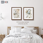 VCK 22x28 Picture Frame 5 Pack, Brown Wood Poster Frame with Exclusive Wood Grain, Wall Hanging