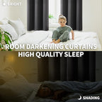 BGment Blackout Curtains - Grommet Thermal Insulated Room Darkening Bedroom and Living Room Curtains, Set of 2 Panels (52 x 108 Inch, Dark Grey)