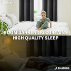 BGment Blackout Curtains - Grommet Thermal Insulated Room Darkening Bedroom and Living Room Curtains, Set of 2 Panels (52 x 120 Inch, Dark Grey)