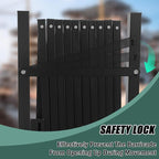 11 FT 44" High Industrial Metal Expandable Barricade，Retractable Traffic Fence with Casters, Folding Security Gate, Portable Barricade Gate for Construction Area, Traffic Control, Driveway and Garden