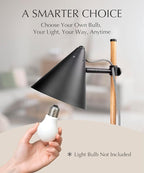 HarvestLand Noah Black Desk Lamp – Adjustable Architect Desk Lamp, Industrial Table Lamp with Solid Base for Living Room, Bedside Table, Home Office and Bedside Reading