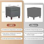 Adeco Chest and Footrest-Square Seat Storage Bench Ottoman, Gray