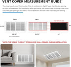 22x10 Vent Cover(Duct Opening Size),Air Return Vent Cover,Flat Vent Cover,Rejillas De Aire Acondicionado para Casa,Return Air Grilles,Outer Dimensions:23.75"Wx11.75"H(22"W x 10"H, Duct Opening)