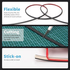 Art3d 20ft Outside Vinyl Corner Trim Peel and Stick for Tile and Wall Edges, Furniture Decoration Black
