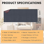 Marine Carpet,5 FT x 15 FT Dark Gray Indoor Outdoor Carpet 0.2" Thick Boat Carpet with Water-Proof TPE Backing, Non-Slide Outdoor Marine Carpet Roll for Home, Patio, Porch, Deck