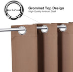 ChrisDowa Blackout Curtains 72 inches Long for Bedroom - Grommet Thermal Insulated Room Darkening Curtains for Living Room (1 Panel, Cappuccino, 42 x 72 Inch)