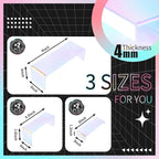 Iridescent Acrylic Display Risers, 6pcs Rainbow Display Stand Rectangular Stands Showcase Transparent Display Shelf for Dessert Cupcake Collectibles Figures Jewelry Perfume Christmas Decor