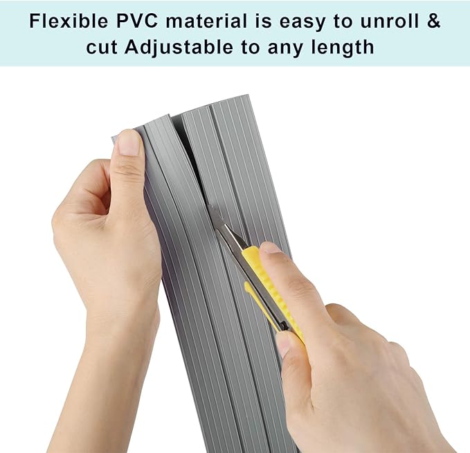 AGPTEK Heavy Duty Floor Cable Cover Cable Protector, 6.5 Ft Floor Cord Protector 3 Channels Floor Cord Cover (Mid Channel 0.93") Contains Cords, Cables and Wires, Good for Office, Home, or Outdoor