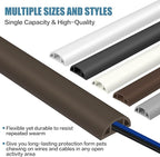 Floor Cord Covers for Wires 10FT Cable Hider Wire Cover Self Adhesive Cord Hider Floor for Offices, Homes, Workshops, Warehouses Cable Cavity 0.39" W x 0.27" H