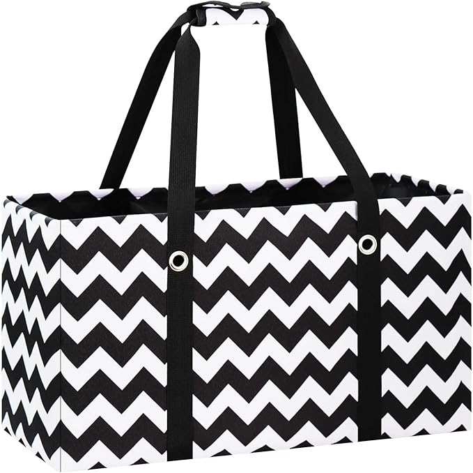 Standing Extra Large Reusable Grocery Bag with Handle, Thirty One Utility Tote Foldable for Shopping and Beach