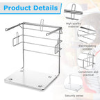Sieral 2 pack Plastic Grocery Bag Holder Stand Chrome T Shirt Rack Fits 11½''W x 6''D x 21''H, plastic bag holder for Kitchen, Retail, Grocery, Shopping, Restaurant, 10.5''W x 13''L x 13.5''H(Silver)