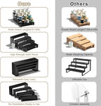4 Set Large Black Wooden Tiered Riser Display Stands for Vendor Events,Stackable Wooden Cupcake Stand,Farmhouse Decor Wood Dessert Table Display Set,Vendor Booth Display Items,Food Display Risers for Party（12-11.2-10.4-9.6IN）
