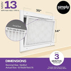 Simply 16x24x1 Air Filter, Merv 8, MPR 600, 6 Pack, Furnace Air Filter for HVAC (Actual Size: 15.75"x23.75"x0.75") DUST, Pet, & Allergy Control