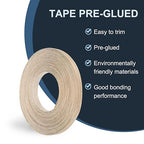 PATIKIL White Oak Edge Banding, 1/2 in x 49.2 ft Wood Veneer Tape, Pre-glued Flexible