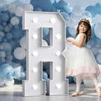 Marquee Letters 4 Feet Tall Large Light Up Letters Baby Shower Decorations Wedding Engagement Proposal White Party Decorations Marry Me Mr and Mrs Sign Big Cardboard Backdrop R