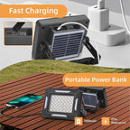 LED Solar Portable Camping Lights with Magnetic dimmable, 2000LM Solar Rechargable Camping Lanten with Stand, IP67 Wateproof, 5 Light Modes Portble Flood Light,Work Lights for Indoor Outdoor