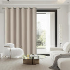 BGment Sliding Door Curtain 96 Inch Length, Extra Wide Room Darkening Curtain for Living Room Thermal Insulated Privacy Noise Cancelling Room Divider Drape, 1 Panel, Camel, 120 Wide