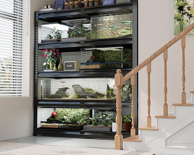 PrimeZone 72" H Heavy Duty Garage Shelving 2500 LBS 5 Tier Heavy Duty Storage Shelves Adjustable Industrial Metal Wire Shelf Unit for Garage,Basement,Pantry,Warehouse,Commercial,48" WX24 DX72 H 6Pack
