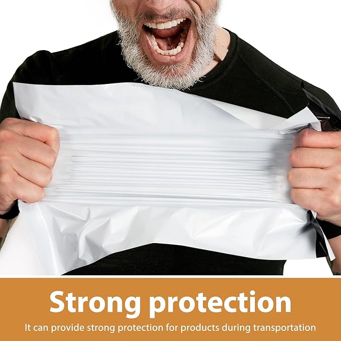 Metronic Poly Mailers 14.5x19 Inch 400pcs Shipping Bags for Clothes,Self Adhesive Shipping Envelopes for Small Business,Waterproof Mailers Poly Bags for Shipping,Packaging Mailing Bags White