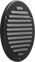 Vent Systems 6 Inch (Inner) - Pack of 5 - Black Metal Soffit Vent Cover - Durable Round Air Vent Grille with Mesh Screen - Weather Resistant Ventilation Grill - Wall & Ceiling, Indoor & Outdoor