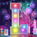 imprsv 3FT Colorful Marquee Letters L, 18 Colors Large Light up Letters Alphabet Sign with Remote, Big Marry Me Sign, Birthday Party Decorations Anniversary Wedding Decoration