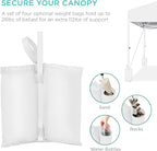 Best Choice Products 10x10ft 1-Person Setup Pop Up Canopy Tent Instant Portable Shelter w/ 1-Button Push, Case, 4 Weight Bags - White/White