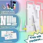 imprsv 3FT Colorful Marquee Letters N, 18 Colors Large Light up Letters Alphabet Sign with Remote, Big Marry Me Sign, Birthday Party Decorations Anniversary Wedding Decoration