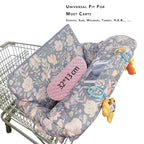 ICOPUCA Shopping Cart Cover for Baby, 2 in 1 cart Cover for Babies N high Chair Cover, Padded Grocery cart seat Cover for Baby Girl boy, with Extra Detachable Cushion, Universal fit; Patent Design