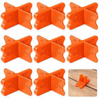 8 Pcs Deck Spacer Tool, Orange Deck Board Spacers with 4 Thicknesses 1/16", 1/8", 3/16", 1/4", Deck Spacers Jig Clamp for Pressure Treated Composite Decking Boards