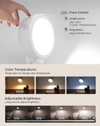 EZVALO LED Wall Mounted Lights, 5500mAh Rechargeable Wall Light Wall Sconces Lamp, 3 Color Temps & Remote and Touch Control, 360°Rotation Dimmable Cordless for Bedroom Reading Study Bedside (White)