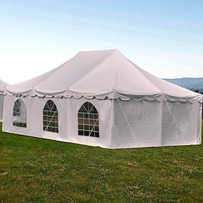 TentandTable Standard Cathedral Tent Sidewall, 7-Foot by 30-Foot, Waterproof Sidewalls for Commercial Party & Canopy Tents, UV Resistant & Removable, 14oz Translucent Vinyl, Tent Not Included