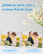 1 Pack Acrylic Picture Frame 11×14 Clear Double Sided Magnetic Photo Frame - Frameless Baby Friend Family Picture Desktop Display with Support Stand and Gift Boxes