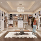 ROOMTEC 22.5" Medium Hanging Closet Unit, Modular Closet System with Hanging Rod, Wardrobe Organizer for Bedroom or Walk-in Closet, Wall Mounted, Customizable Clothes Storage Unit, White