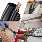 MECCANIXITY 10m PVC Cable Sleeve Tubing, 8mm PVC Tube Black Cord Organizer Wire Shielding Sheathing Wrap