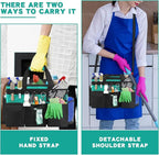 Wearable Cleaning Caddy Bag,WithDetachable Divider cleaning bags for housekeepers, With Adjustable Shoulder Strap for Cleaners & Housekeeper