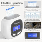 Time Clocks for Employees Small Business, Auto-Align Time Clock, 6 Punches per Day | Clock in Time Machine for Employees with 1 Ink Ribbon(Inside) and 50 Time Cards