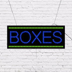 LED Boxes Sign for Retail Business Displays |Advertising Electronic Light Up Sign for Windows Walls |11"H x 27"W x 2"D
