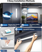 12'' Under Cabinet Lights, LED Rechargeable Battery Operated Motion Sensor Lights Indoor, 2500mAh Magnetic Wireless Closet Lights, Dimmable Under Counter Cupboard Night Light for Kitchen, Home, 5 Pack
