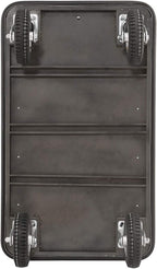 Global Industrial Silver Stainless Steel Bellman Cart Curved Uprights 8" Pneumatic Casters, 41-1/4"L x 24" W x 75" H, Hotel Luggage Cart for Commercial Use, Condos, Resorts
