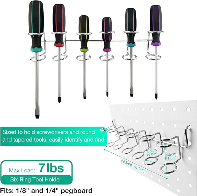 G.CORE 12 Pack Peg Board Tool Utility Hooks, Heavy Duty Pegboard Set Hooks Hangers, Pegboard Accessories for Garage Kitchen Bathroom Home Improvement Retail Display Shelf Board Craft Room Organization