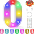 mooncow Rechargeable Light Up Letters,Colorful Marquee Letters with Remote,Gift Wrap Gifts,Bedroom Home Bar Party Decor (0)