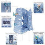 Shopping Cart Cover for Baby boy Girl, Non-Slip Design Cart Covers for Babies, Infant Cotton High Chair Cover, Machine Washable, Toddler Grocery Cover (Navy Deer)