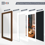 VCK 16x20 Picture Frame 2 Pack - Brown, High-End Wood Poster Frames with Tempered Glass, Display 11x14 Photo with Mat or 16x20 without Mat, Art Gallery-Quality, Wall Hanging, Brown