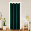 ChrisDowa Blackout Door Curtains for Doorway Privacy, Grommet Closet Curtain for Bedroom Closet Door, Thermal Insulated Doorway Cover Room Divider Drapes (1 Panel, Forest Green, 34 x 80 Inch)