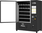 KoolMore Snack Vending Machine with 21.5 in. Touch Display, 66 Slots and Elevator-Lift Dispensing, Refrigerated, Bill Acceptor & Credit Card Reader with Connectivity in Black