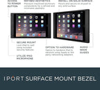 iPort 70808 Surface Mount System iPad Wall Mount – Slim & Secure iPad 10.2" (9th, 8th, 7th Gen) Enclosure | Built-in PoE Charging | Aluminum Flush Wall Dock for Smart Home & Commercial Use – Black